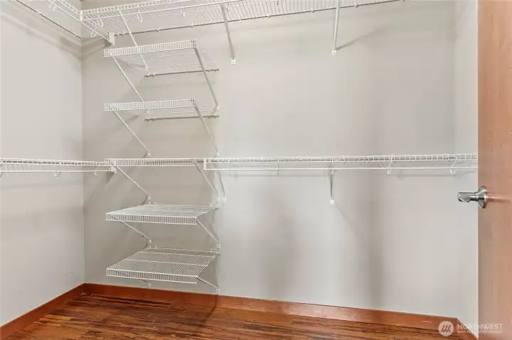 Walk in closet with built ins. Walk in closet with built ins.