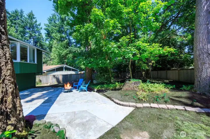 Generous private yard almost fully fenced.
