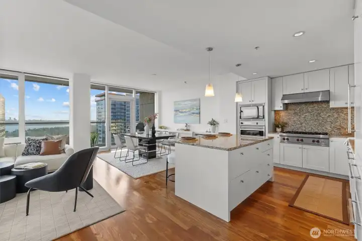 Views carry throughout the open layout. Views carry throughout the open layout.