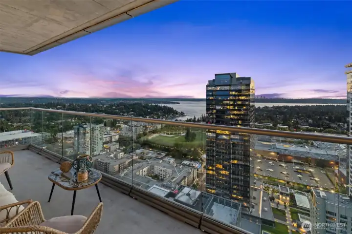 Step out to your stunning vistas from your main balcony. Step out to your stunning vistas from your main balcony.