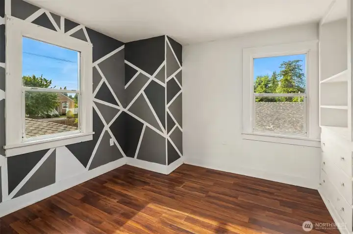 At the top of the stairs is an open flex space. Consider as a playroom, office, exercise space or utilize room dividers to create 3rd bedroom upstairs. At the top of the stairs is an open flex space. Consider as a playroom, office, exercise space or utilize room dividers to create 3rd bedroom upstairs.