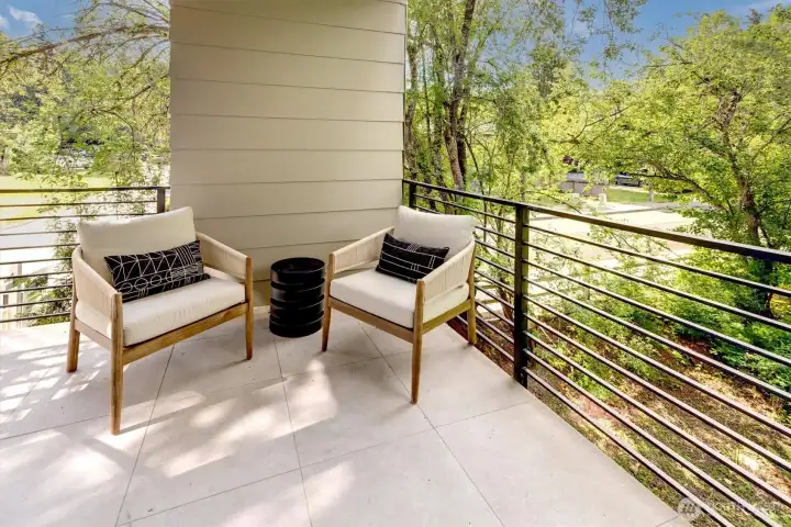 Outdoor seating off living. Outdoor seating off living.
