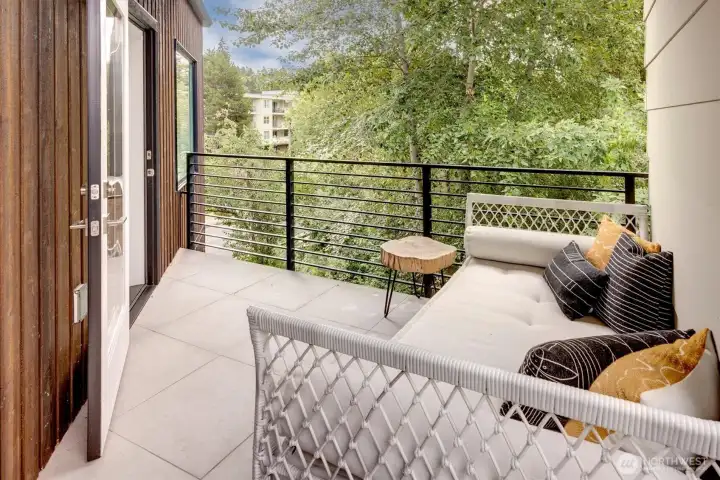 Outdoor living off primary suite. Outdoor living off primary suite.