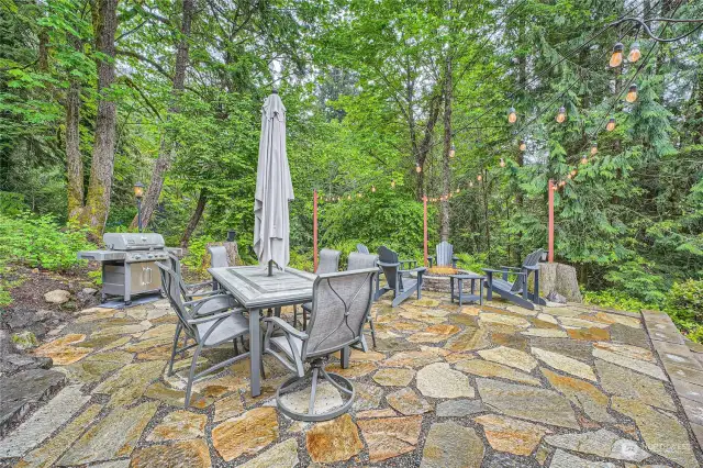 The most wonderful outdoor space. Gas fireplace and additional gas plumbing for built in grill or kitchen. All outdoor furniture is negotiable with the sale.