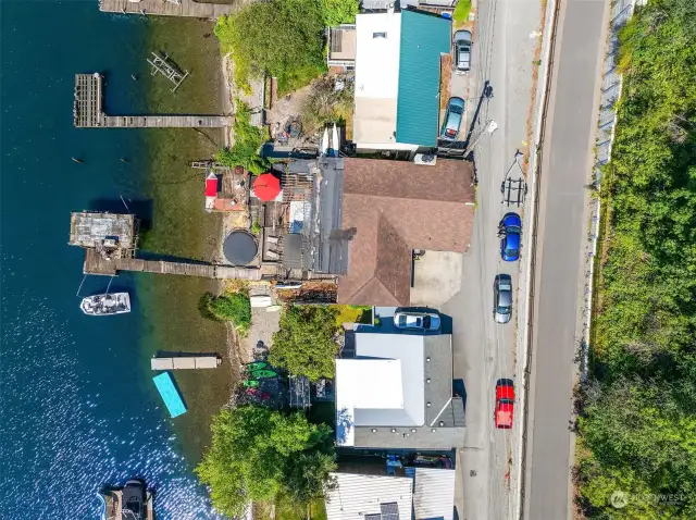 Extended dock with double decker slip waiting for your ideas for restoring!