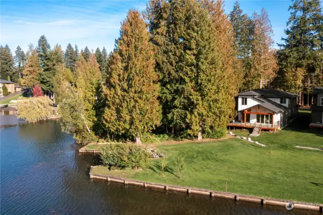 Lakefront + peaceful wooded area.