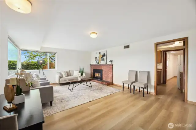 Daylight basement family room