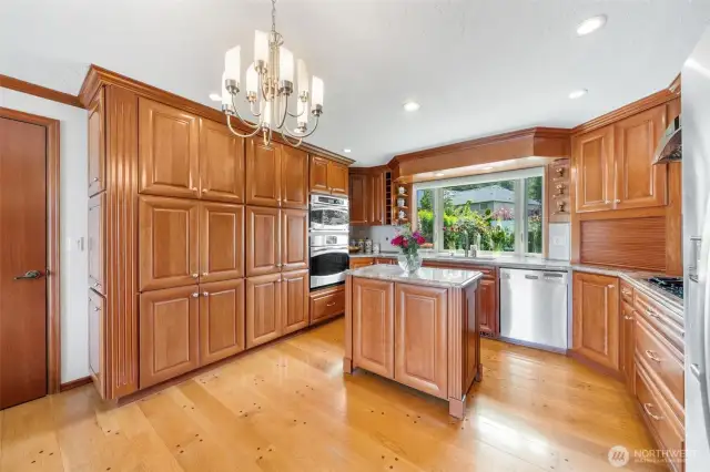 An abundance of cabinets.