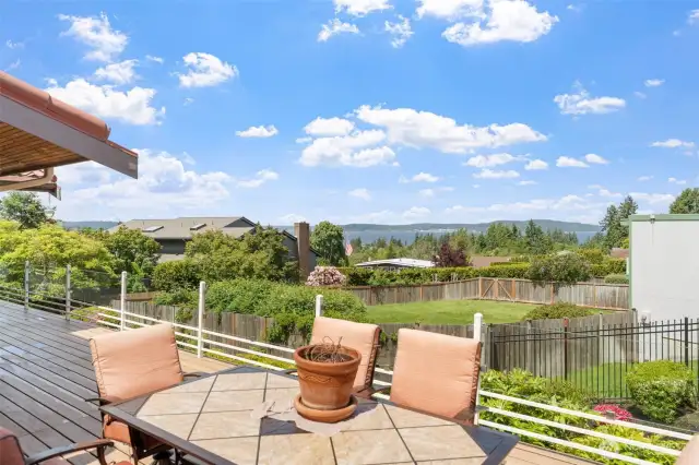 Take advantage of the spacious deck and the breathtaking sunsets.