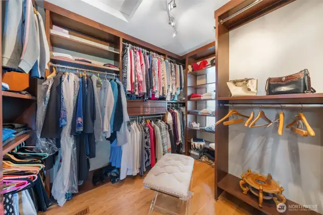 Walk in closet with window making this space light and bright.