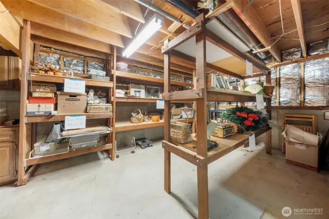 Huge storage room.