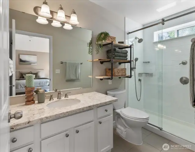 Primary En-Suite Bath. Light, Bright & Beautiful finish work.