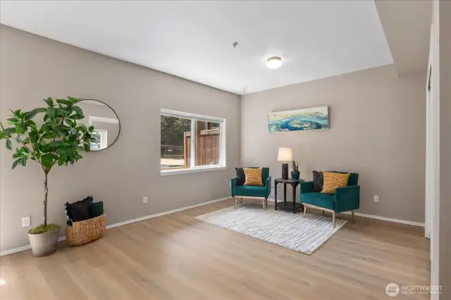 Bright Lower Level with New Floors over looking the park. Private Patio Entrance to your Income Potential, MIL Unit or Flex Space!