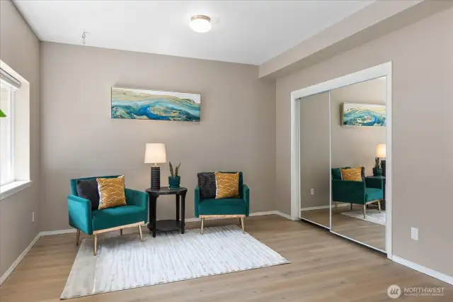 Bright Lower Level with New Floors over looking the park. Private Patio Entrance to your Income Potential, MIL Unit or Flex Space!