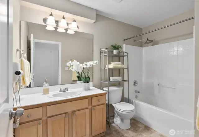 Spacious Full Bath in Lower Level.