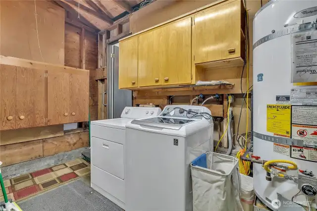 Laundry in the garage - washer and dryer included