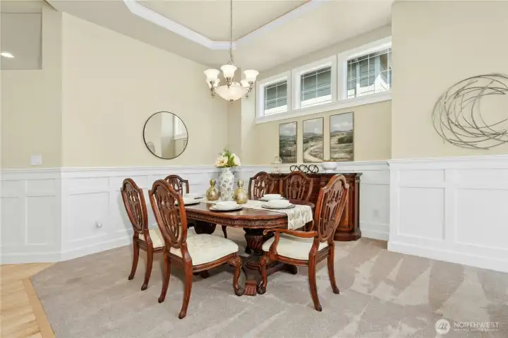 Spacious dining room