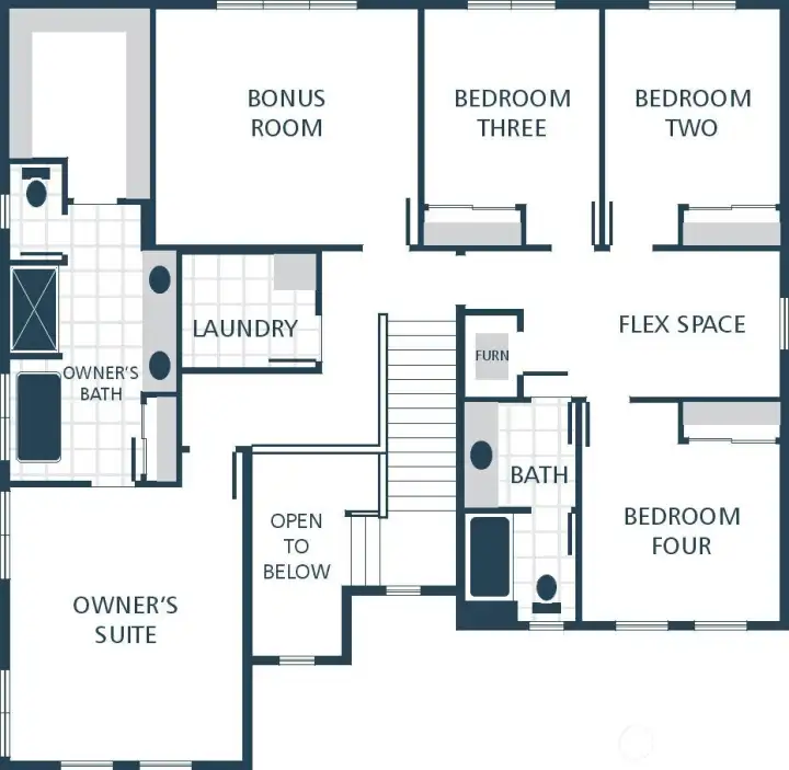 Image is a rendering. Photographs are for illustrative purposes only. Features, finishes, interior/exterior colors, landscaping and floorplan shown may vary from actual homes built.