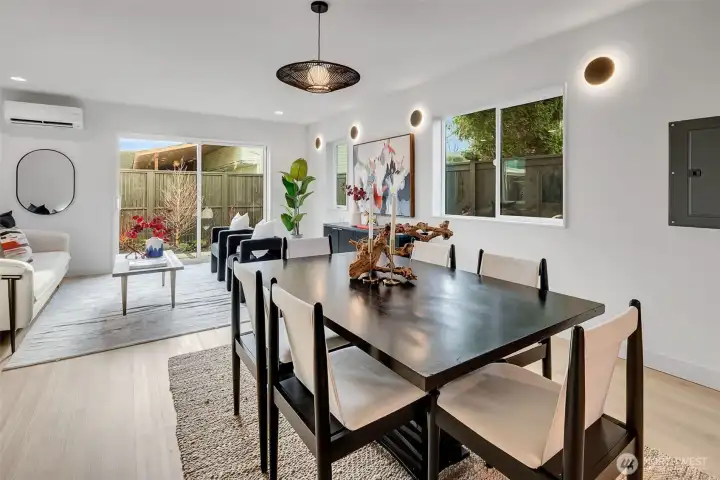 Modern new-construction layout with spacious living,dining and a contemporary kitchen create the perfect space for entertaining.