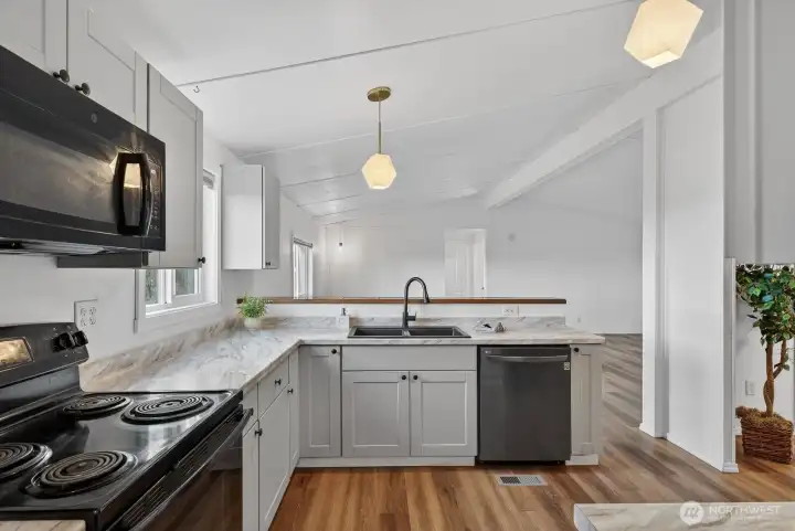 Open and soaring with natural light.