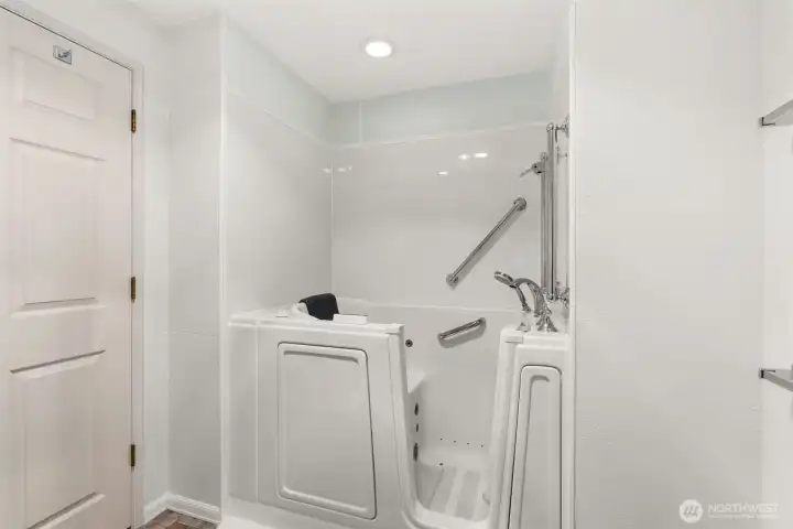 Walk-in tub/shower....