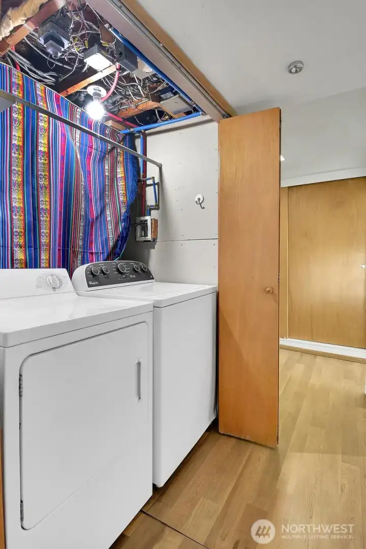 Laundry area in the lower level.