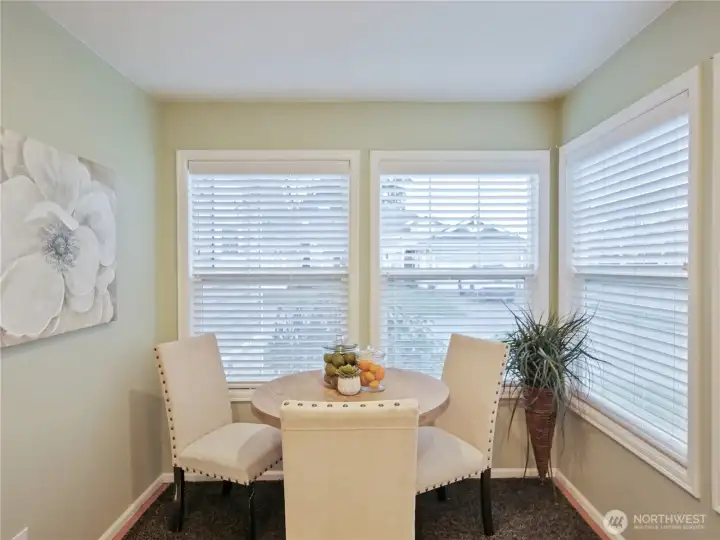 This might just become your favorite spot in the home; a sunny eating nook!