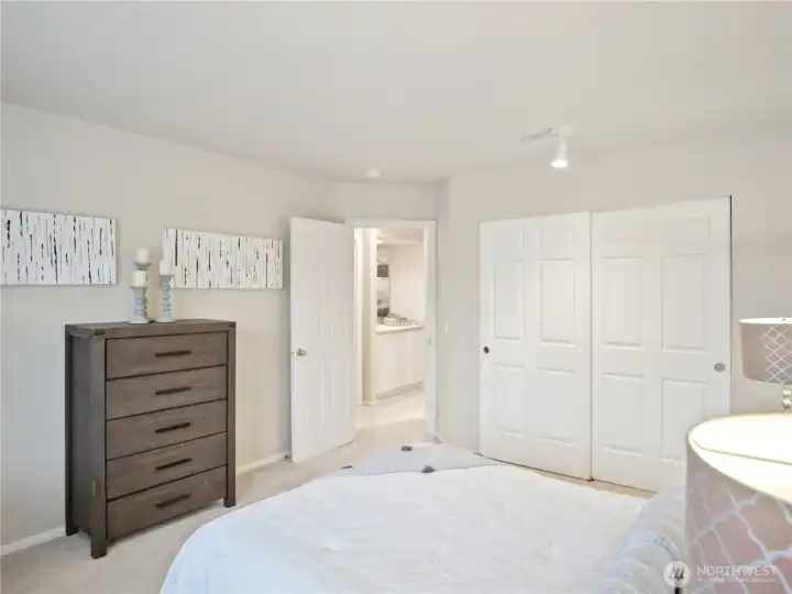 1 of the 2 spacious bedrooms located on the 2nd level