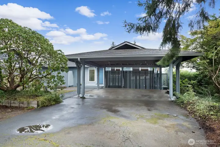 large carport that could be converted to a garage