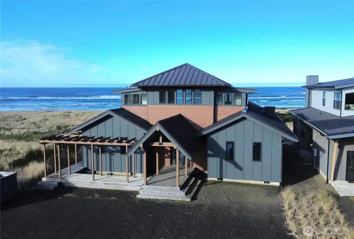 Custom Architecture just steps away from miles of sandy beach