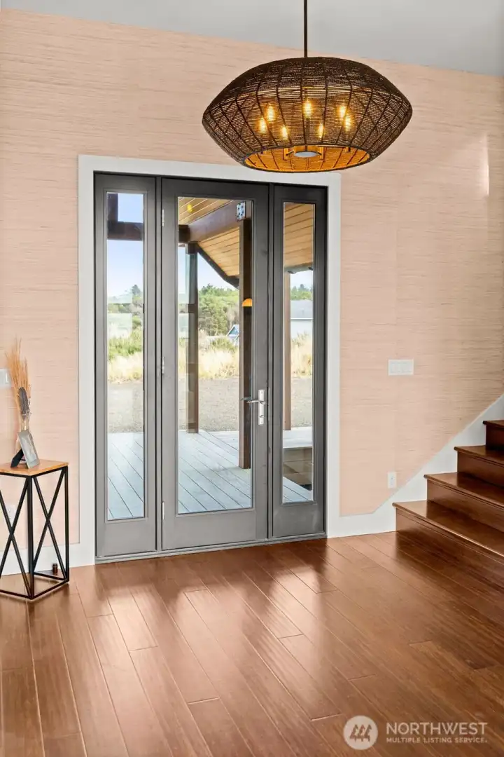 Designer light fixtures throughout