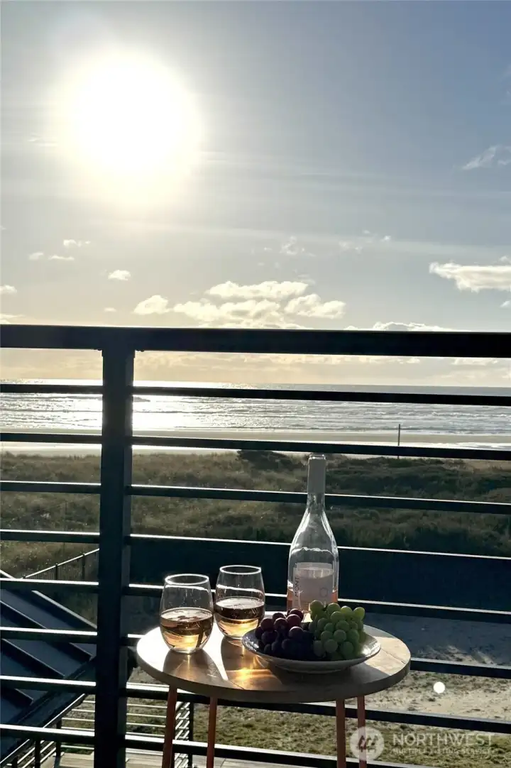 Private deck with ever changing view