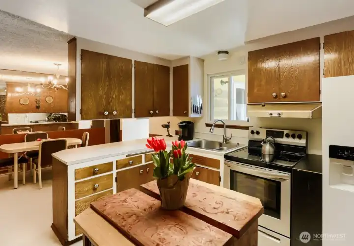 The kitchen appliances are newer.