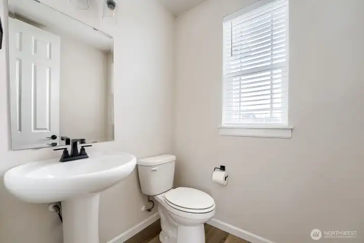 Downstairs powder bath Downstairs powder bath
