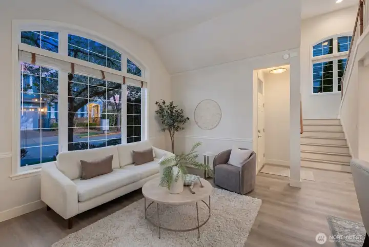 Front sitting room, adjacent to formal dining area.