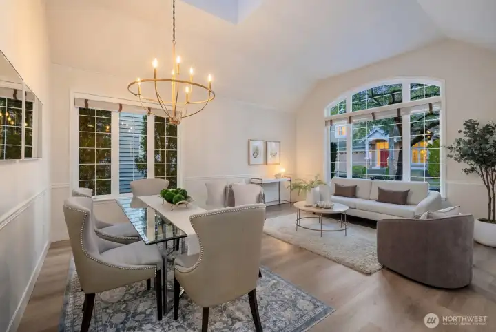 New chandelier gives the space some pop!