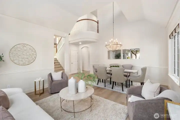 looking back towards kitchen/great room and upstairs.
