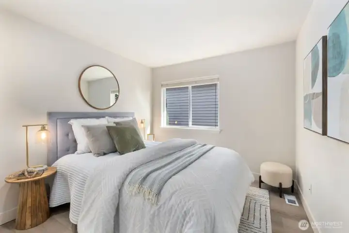 One of two additional bedrooms.  This is to the left of the  as you come up the stairs and down the hallway.