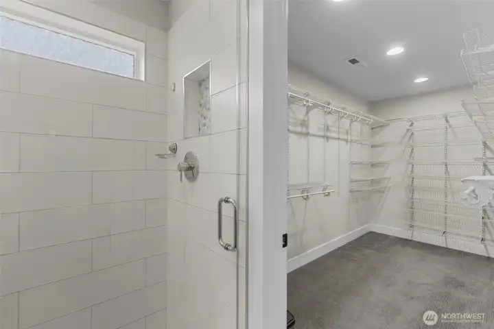 Primary closet - lots of storage