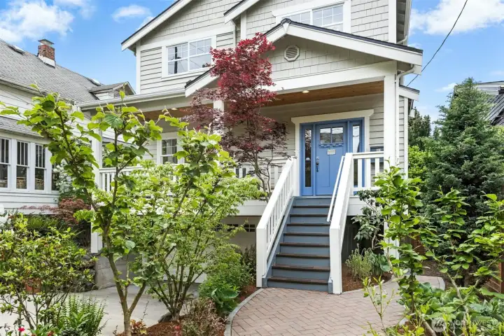 Relaxing large front porch