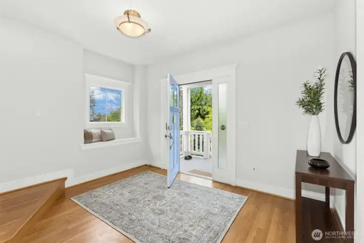Delightfully spacious entry.