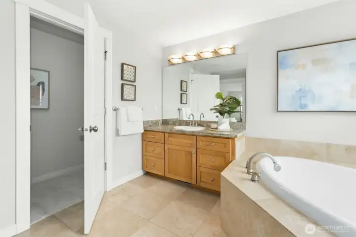 Primary bath, walk-in closet #1