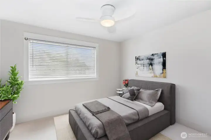 4th upstairs bedroom, digitally staged