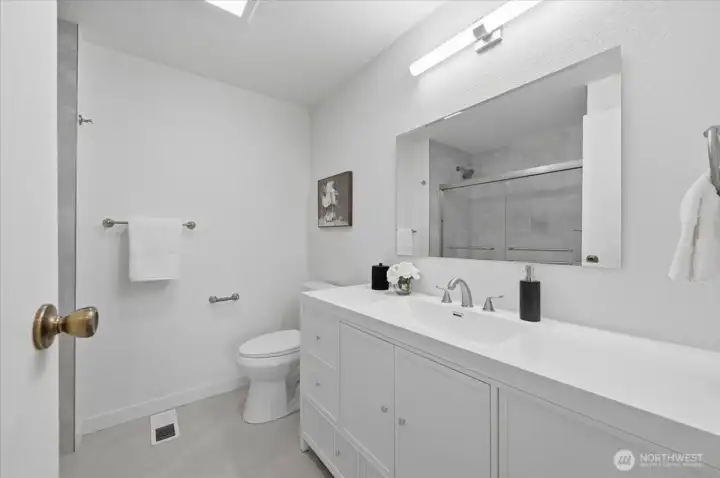 Main level: Updated bathroom
