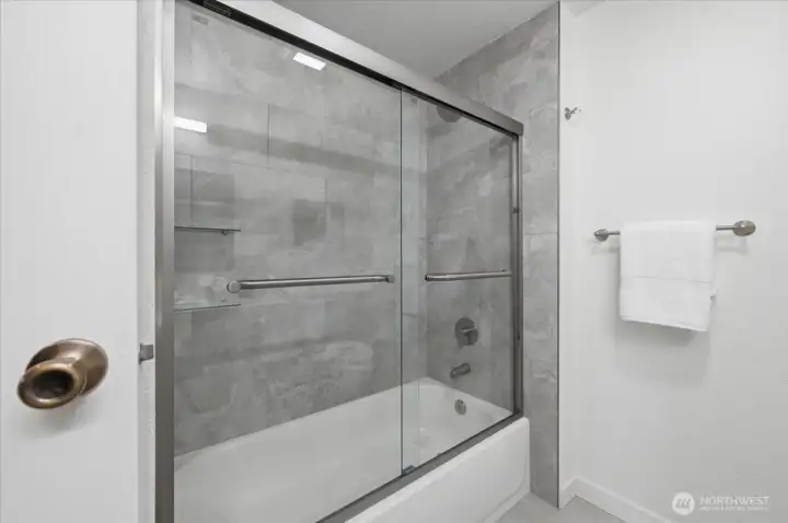New tub/shower combination.