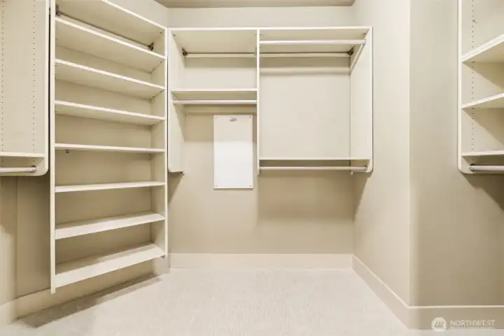 Walk-in closet in the primary Walk-in closet in the primary