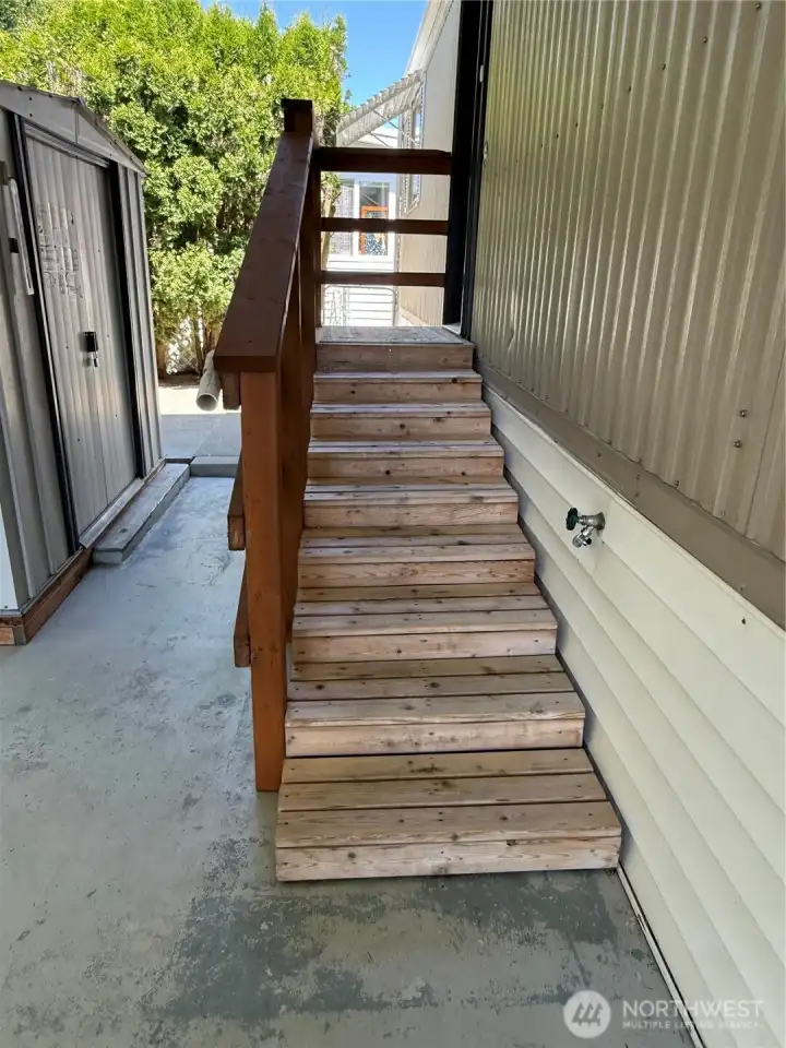 New decking w/low stairs