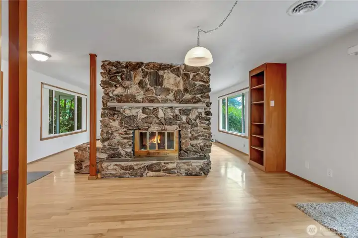 Fire was digitally added to fireplace