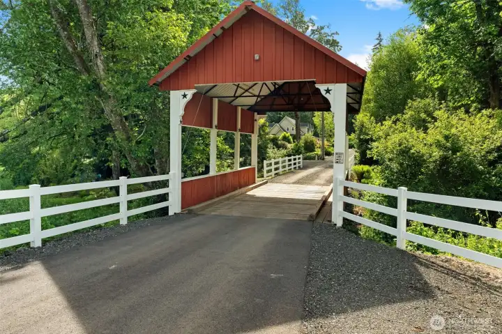 Bridge entering the property