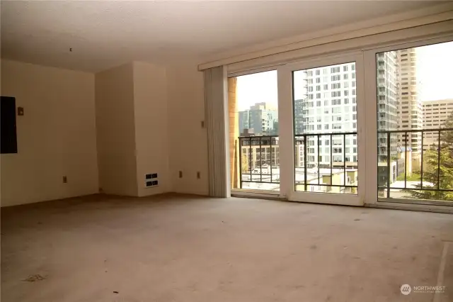 Living room and balcony